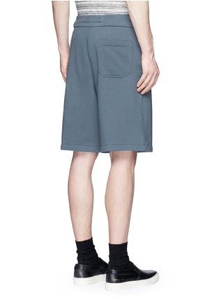 Back View - Click To Enlarge - T BY ALEXANDER WANG - Vintage fleece cotton blend sweat shorts