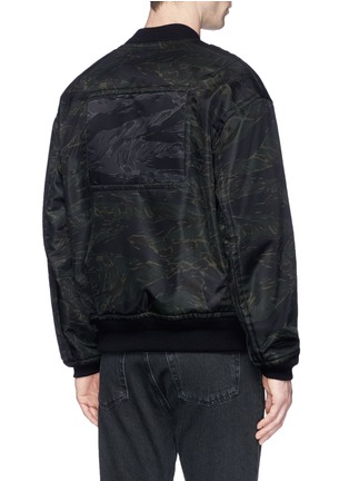 Back View - Click To Enlarge - T BY ALEXANDER WANG - Camouflage print back patch bomber jacket