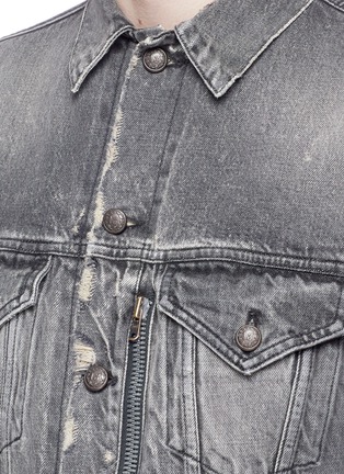 Detail View - Click To Enlarge - R13 - Distressed denim trucker jacket