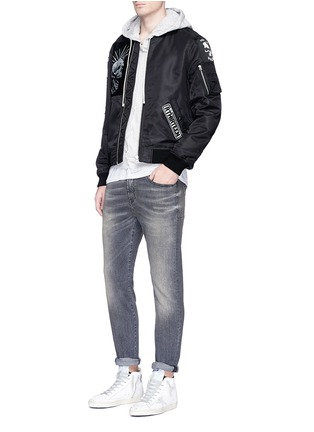 Figure View - Click To Enlarge - R13 - Skull appliqué MA-1 bomber jacket