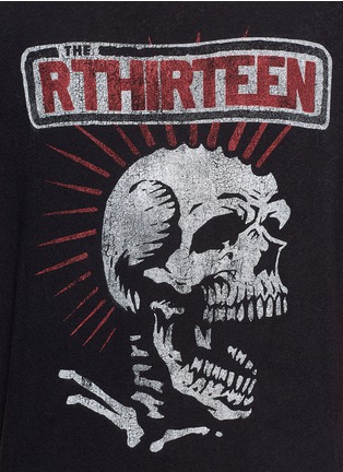Detail View - Click To Enlarge - R13 - 'RTHIRTEEN' skull print slub jersey T-shirt