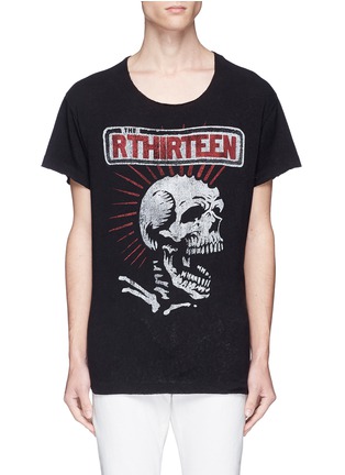 Main View - Click To Enlarge - R13 - 'RTHIRTEEN' skull print slub jersey T-shirt