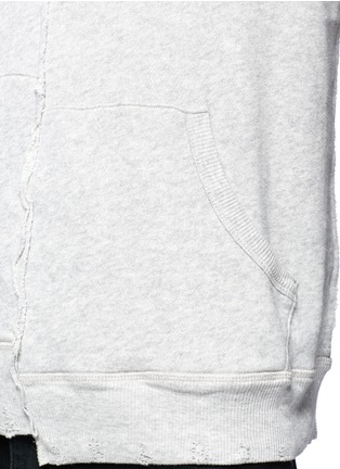 Detail View - Click To Enlarge - R13 - Spliced cotton French terry hoodie