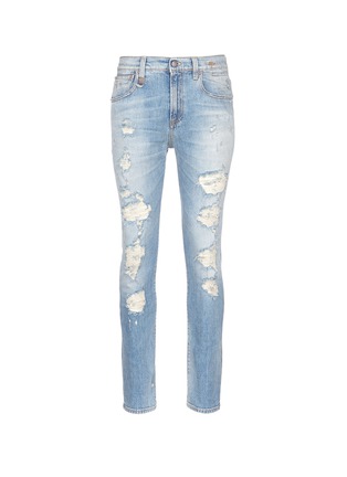Main View - Click To Enlarge - R13 - 'Skate' slim fit ripped jeans