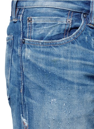 Detail View - Click To Enlarge - SIMON MILLER - 'Mito' paint spot distressed jeans