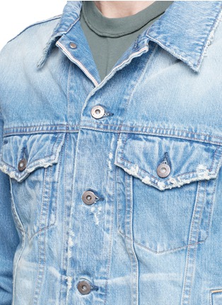 Detail View - Click To Enlarge - SIMON MILLER - Distressed denim jacket