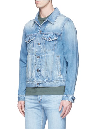 Front View - Click To Enlarge - SIMON MILLER - Distressed denim jacket