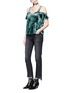 Figure View - Click To Enlarge - TOPSHOP - Polly' draped velvet bardot top