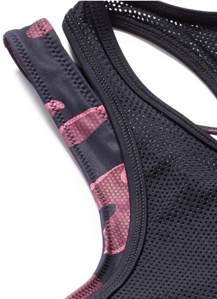 Detail View - Click To Enlarge - TOPSHOP - Medium support camouflage print racerback sports bra