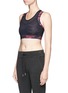 Front View - Click To Enlarge - TOPSHOP - Medium support camouflage print racerback sports bra