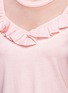 Detail View - Click To Enlarge - TOPSHOP - Mesh panel ruffle T-shirt