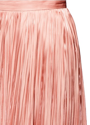 Detail View - Click To Enlarge - TIBI - 'Flume Sunray' metallic plissé pleat midi skirt