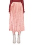 Main View - Click To Enlarge - TIBI - 'Flume Sunray' metallic plissé pleat midi skirt