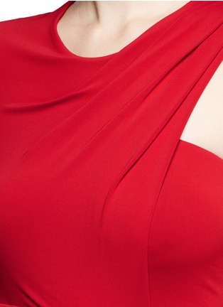 Detail View - Click To Enlarge - ALEXANDER WANG - Asymmetric drape one-shoulder crepe gown