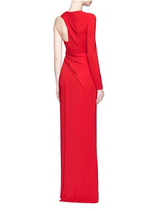 Back View - Click To Enlarge - ALEXANDER WANG - Asymmetric drape one-shoulder crepe gown
