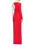 Back View - Click To Enlarge - ALEXANDER WANG - Asymmetric drape one-shoulder crepe gown