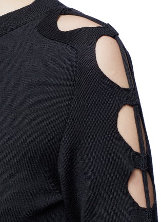 Detail View - Click To Enlarge - PORTS 1961 - Cutout sleeve knit sweater dress