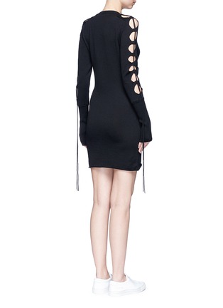 Back View - Click To Enlarge - PORTS 1961 - Cutout sleeve knit sweater dress