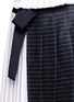 Detail View - Click To Enlarge - VICTORIA, VICTORIA BECKHAM - Pinstripe pleat linen-cotton mini skirt