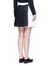 Back View - Click To Enlarge - VICTORIA, VICTORIA BECKHAM - Pinstripe pleat linen-cotton mini skirt