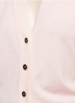 Detail View - Click To Enlarge - LANVIN - Contrast stripe wool cardigan
