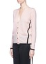 Front View - Click To Enlarge - LANVIN - Contrast stripe wool cardigan