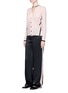 Figure View - Click To Enlarge - LANVIN - Contrast stripe wool cardigan