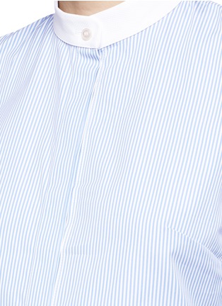 Detail View - Click To Enlarge - ALEXANDER MCQUEEN - Cocoon sleeve stripe poplin shirt