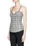 Front View - Click To Enlarge - LANVIN - Cotton blend tweed bustier top
