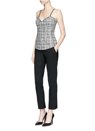 Figure View - Click To Enlarge - LANVIN - Cotton blend tweed bustier top
