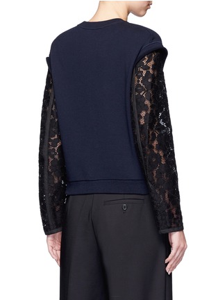 Back View - Click To Enlarge - 3.1 PHILLIP LIM - Lace sleeve sweatshirt