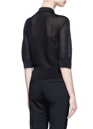 Back View - Click To Enlarge - LANVIN - Textured knit polo top