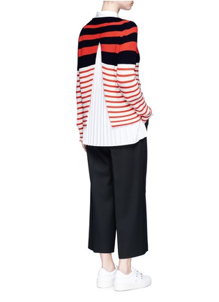 Figure View - Click To Enlarge - MRZ - Colourblock stripe split back sweater
