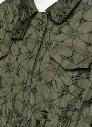 Detail View - Click To Enlarge - MONCLER - 'Tatin' floral patchwork lace field jacket