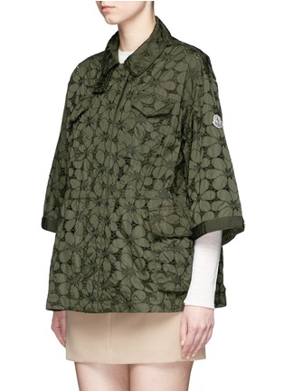 Front View - Click To Enlarge - MONCLER - 'Tatin' floral patchwork lace field jacket