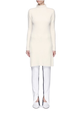 Main View - Click To Enlarge - MO&CO. EDITION 10 - Side split rib knit dress