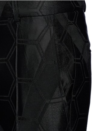 Detail View - Click To Enlarge - ISABEL MARANT - 'Ryd' honeycomb jacquard brushed satin pants