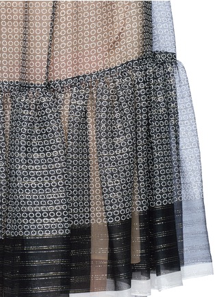 Detail View - Click To Enlarge - STELLA MCCARTNEY - Star print ruffle trim chiffon dress