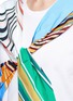 Detail View - Click To Enlarge - EMILIO PUCCI - 'Vortici' stripe twist front cotton T-shirt