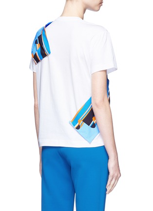 Back View - Click To Enlarge - EMILIO PUCCI - 'Vortici' stripe twist front cotton T-shirt