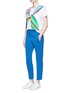 Figure View - Click To Enlarge - EMILIO PUCCI - 'Vortici' stripe twist front cotton T-shirt