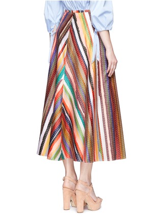 Back View - Click To Enlarge - 72722 - 'Melted Rainbow' embroidered A-line skirt