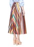 Back View - Click To Enlarge - 72722 - 'Melted Rainbow' embroidered A-line skirt