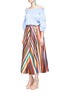 Figure View - Click To Enlarge - 72722 - 'Melted Rainbow' embroidered A-line skirt