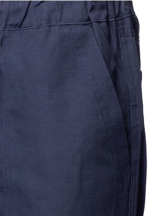 Detail View - Click To Enlarge - BASSIKE - Elastic cuff slub canvas drawstring pants