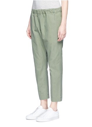 Front View - Click To Enlarge - BASSIKE - Shoelace drawcord canvas cropped pants