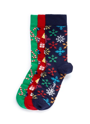 Main View - Click To Enlarge - HAPPY SOCKS - Christmas socks 3-pair pack