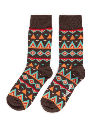 Main View - Click To Enlarge - HAPPY SOCKS - 'Temple' tribal socks