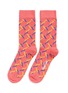 Main View - Click To Enlarge - HAPPY SOCKS - 'Fence' squiggle socks