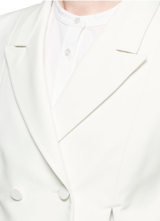 Detail View - Click To Enlarge - PORTS 1961 - Slit front silk blend crepe blazer